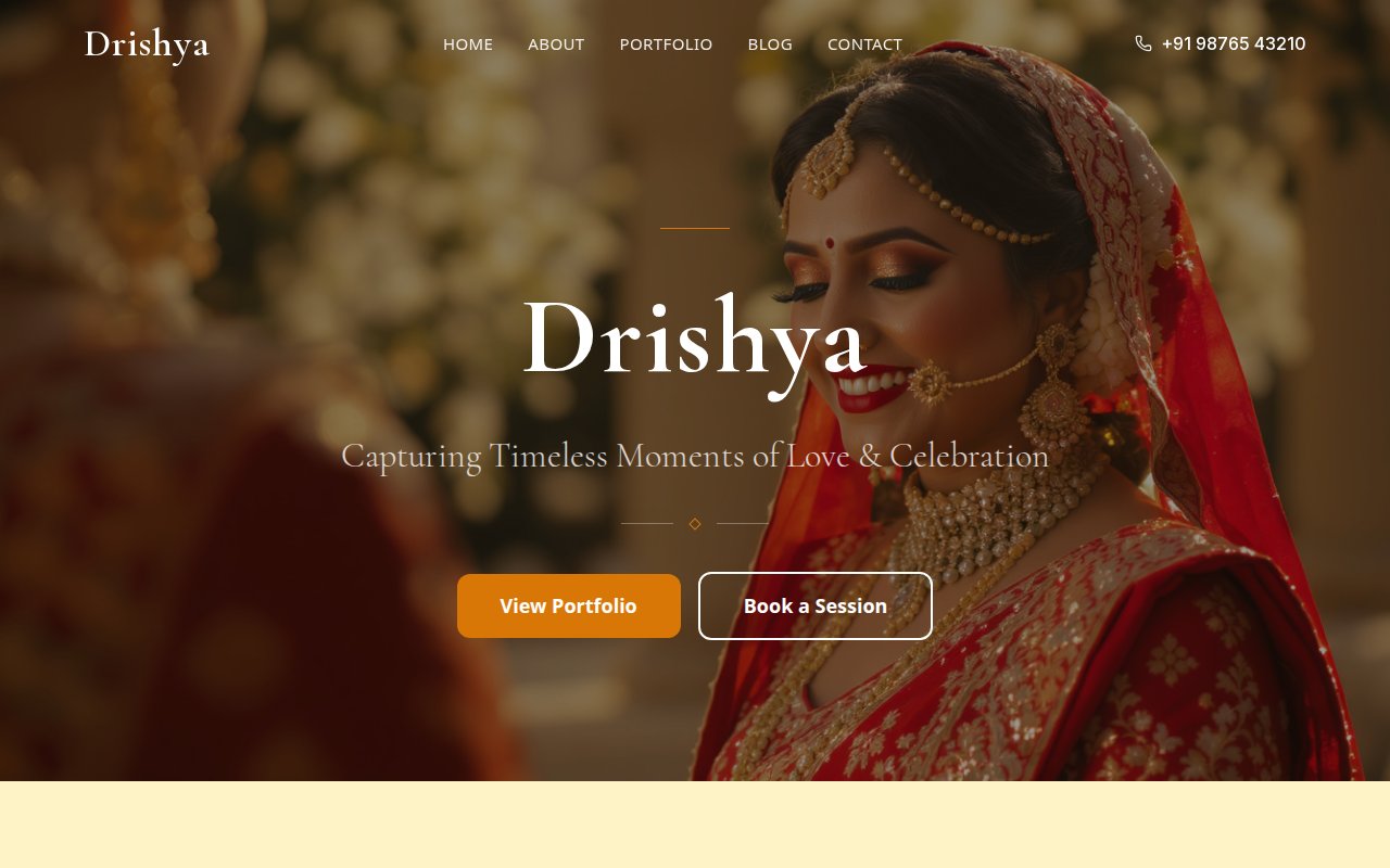Drishya Photography — Premium Indian wedding and portrait photography studio