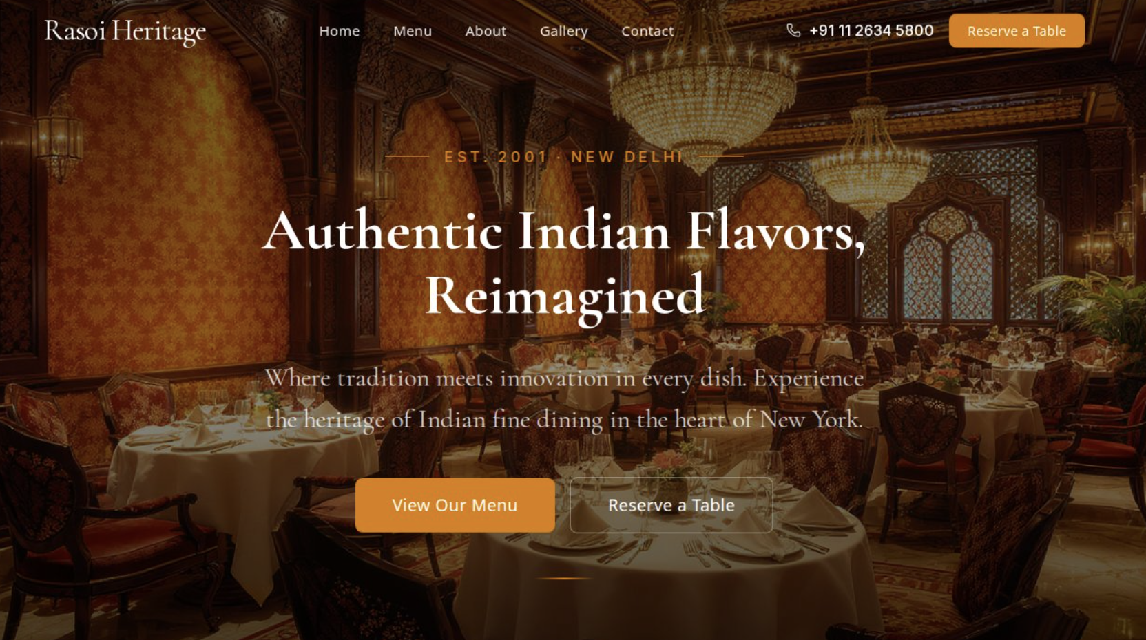 Restaurant website